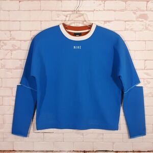Nike Sweatshirt Size Small Relaxed Fit Blue Crew Neck Pullover